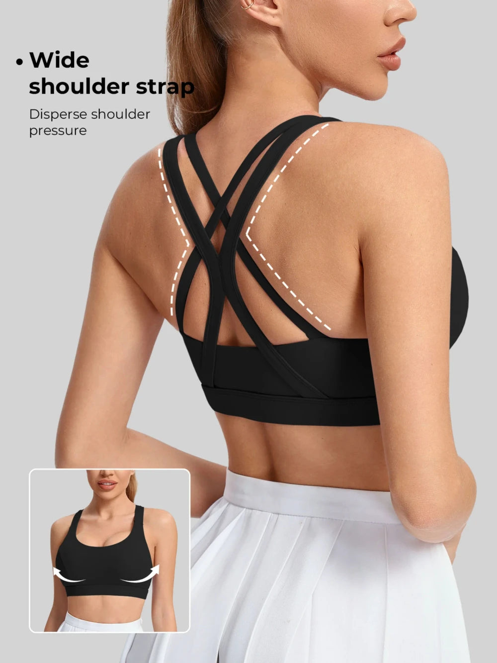 Breathable Nylon Yoga Sports Bra